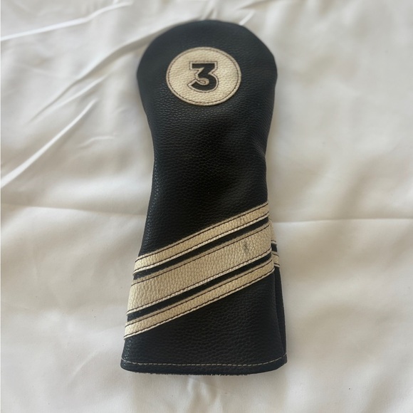 GOLF 3 FAIRWAY WOOD HEADCOVER Black Red White Head Cover - Picture 2 of 4